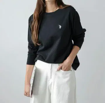 U.S. POLO ASSN. 블랙 긴팔 티셔츠