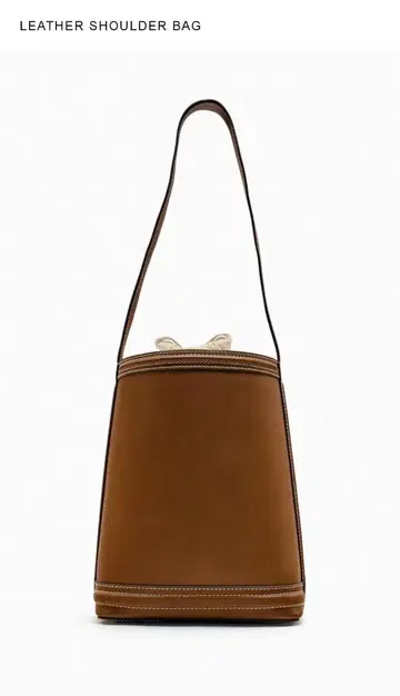zara 브라운 천연 가죽 숄더백
