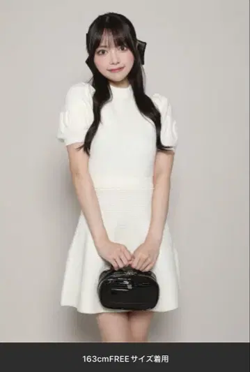 Darich DD 퍼프 슬리브 니트 미니 원피스