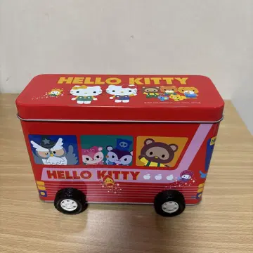 헬로키티 버스 모양 틴케이스