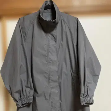 그레이 스탠드 카라 코트 발수 MUJI
