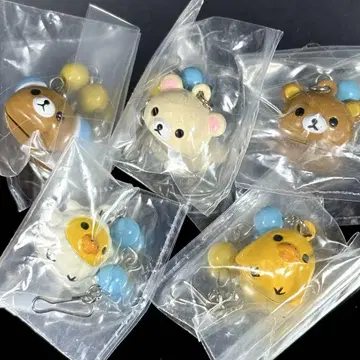 리락쿠마 코리락쿠마 키이로이토리 방울 키링 5개 세트