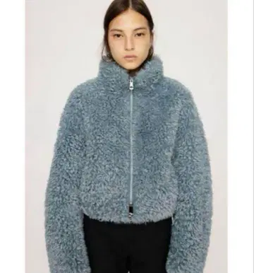 그레이 보아 자켓 하이넥