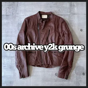 y2k grunge leather jacket 00s archive