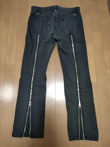 VAPORIZE 다크 그레이 슬림핏 데님 팬츠 Y2K