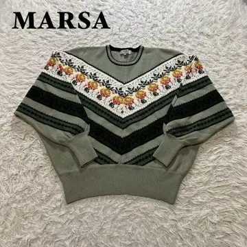 MARSAL 꽃무늬 자카드 니트탑 M