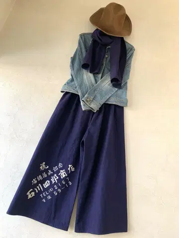 보자기 리메이크 레트로 팬츠 핸드메이드 팬츠 보자기 팬츠 쇼와 레트로