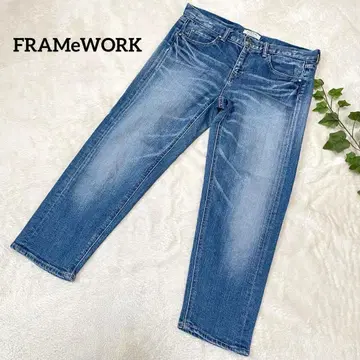 프레임워크 데님 팬츠 청바지 청바지 크롭 기장 캐주얼