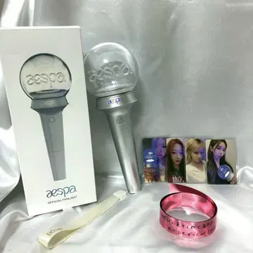 aespa 공식 응원봉 & 트레이딩 카드 & 은색 테이프 세트