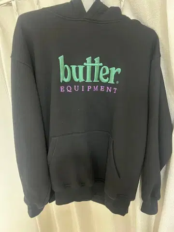 buttergoods 블랙 후드 파카