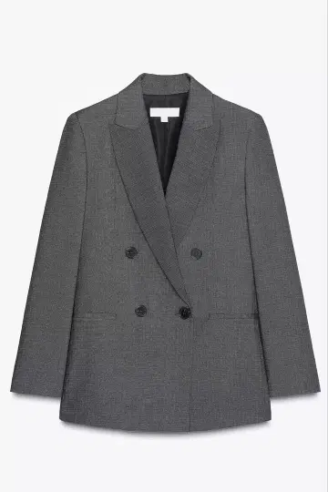 ZARA 숄더 패드 더블 브레스트 사양 블레이저