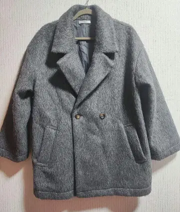 오버 사이즈 체스터 코트 그레이