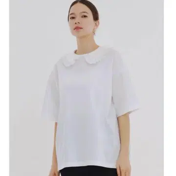 yori 도트 옷깃 상의