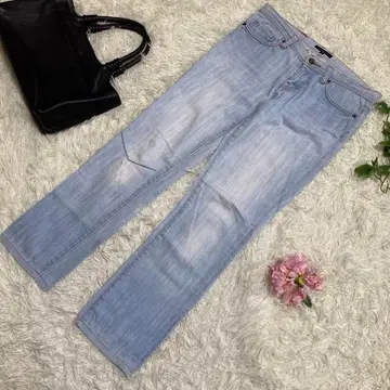 90s 타미힐피거 스트레이트 데님 데미지 스트레치 코튼 S