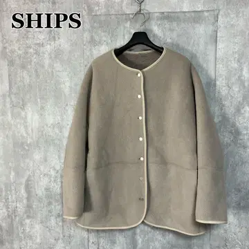 SHIPS 리버서블 보아 x 플리스 블루종 36