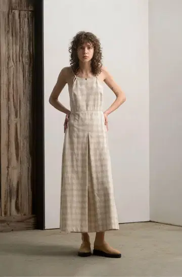 ARCHI 아키 INTACK LONG DRESS 체크 사이즈 2