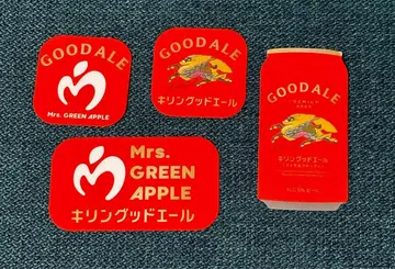 Mrs. GREEN APPLE 기린 굿에일 스티커 4장 세트