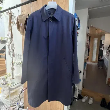 A.P.C 아페쎄 스텐카라 코트 코튼 네이비 XS 새상품급