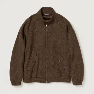 AURALEE LAMA TWEED ZIP BLOUSON