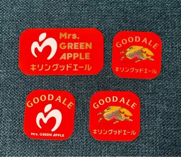 Mrs. GREEN APPLE 기린 굿에일 스티커 4장 세트