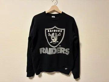 빈티지 미국제 RAIDERS 로고 블랙 맨투맨