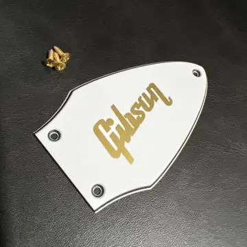 Gibson Flying V 트러스 로드 커버 화이트 골드 문자 3겹