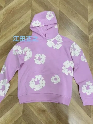 데님 티어스 핑크 후드티 M