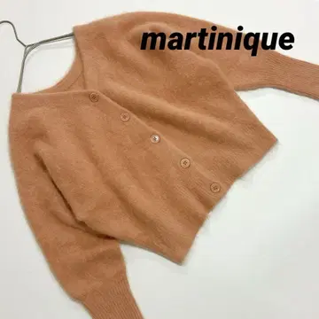 새상품급 martinique 피치 베이지 V넥 가디건 긴팔 울