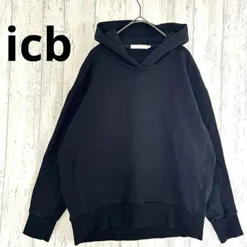 아이시비 icb 맨투맨 후드티 [ S ] 후디 솔리드 블랙