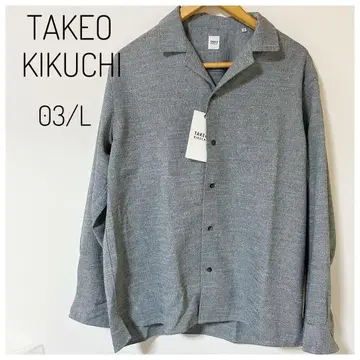 TAKEO KIKUCHI 긴팔 셔츠 L 그레이 새상품