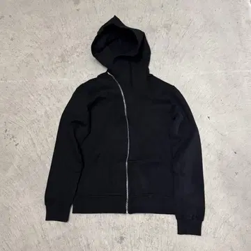 Archive Edgy grunge Y2K 지퍼 후드티 블랙