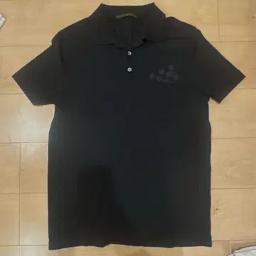 블랙 M 피케 셔츠 체크 무늬 포켓