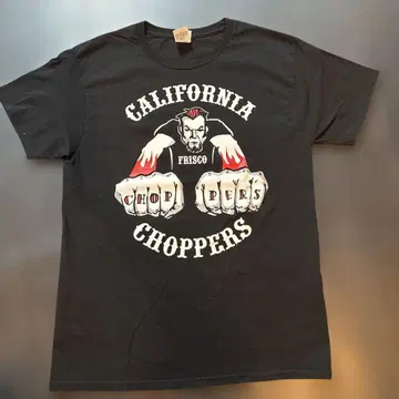 구제 의류 할리 T셔츠 초퍼 블랙 캘리포니아 choppers