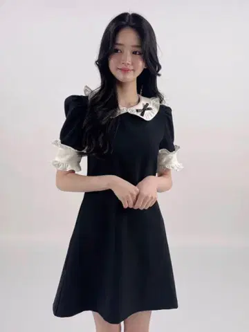 JILTU petit frill sleeve dress black 0