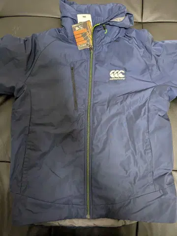 Canterbury 네이비 후드 부착 코트 다운 자켓