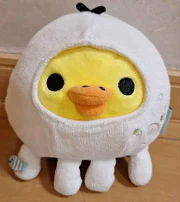 리락쿠마 키이로이토리 오징어형 봉제 인형 약 20cm