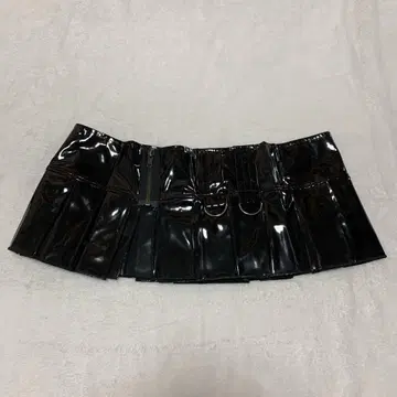 에나멜 마이크로 미니 스커트 블랙 검정 마이크로 미니 스커트 코스프레