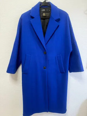 ZARA MANTECO 체스터 코트 블루
