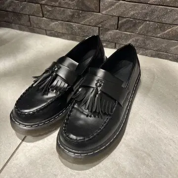 블랙 프린지 로퍼 24cm