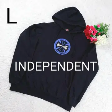 [ 레어 ] INDEPENDENT 후드티 L 네이비 아이언 크로스