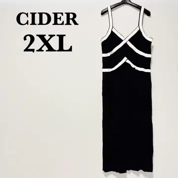 CIDER [ 2XL ] 슬리브리스 롱 원피스 니트 루즈핏 귀여운