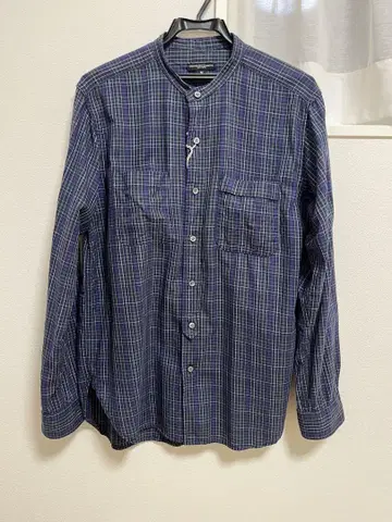 새상품급 ENGINEERED GARMENTS 밴드 카라 셔츠 체크 M