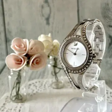 [ 레어 ] Swarovski 스와로브스키 손목시계 이터널 워치 실버