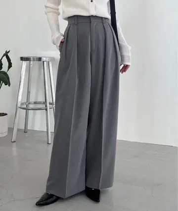 CAPRICIEUX LE'MAGE 2턱 와이드 팬츠