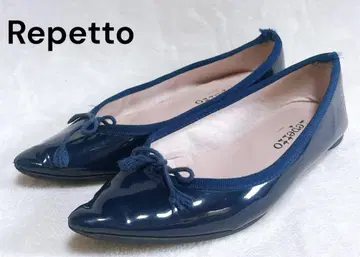 Repetto 발레 슈즈 에나멜 네이비 36 스틸레토