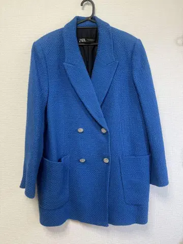 ZARA 파랑 더블 브레스트 자켓