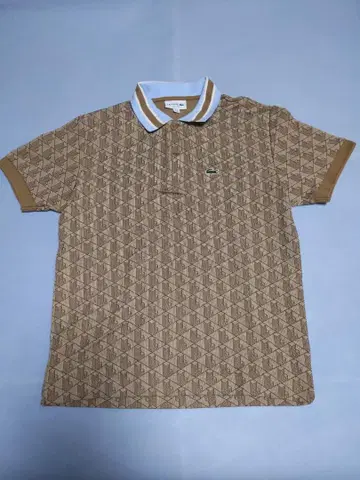 라코스테 LACOSTE 모노그램 자카드 피케 셔츠 M