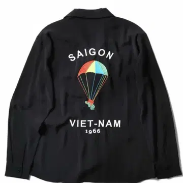 새상품 블랙 XL 휴스턴 베트남 파라슈트 자수 수베니어 셔츠 베트남 셔츠