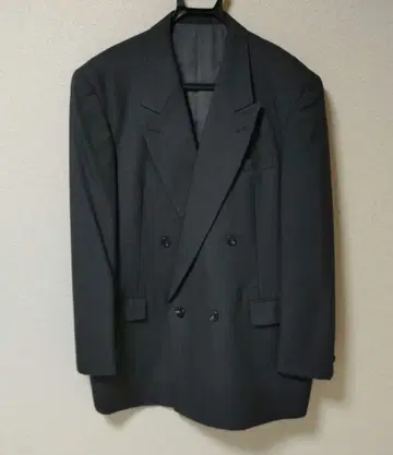 빅 사이즈 WYVARN vintage 더블 브레스트 다크 그레이 LL