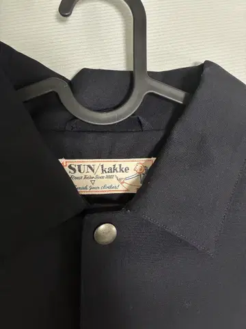 SUN/kakke 나일론 자켓 네이비/터콰이즈